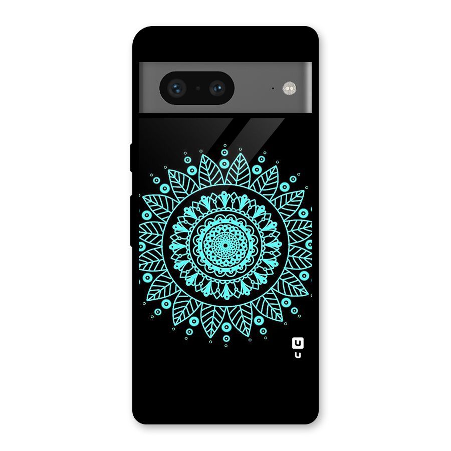Circles Pattern Art Glass Back Case for Google Pixel 7