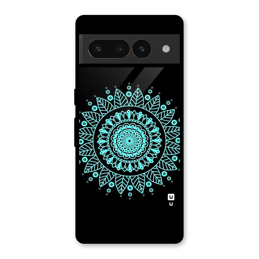 Circles Pattern Art Glass Back Case for Google Pixel 7 Pro
