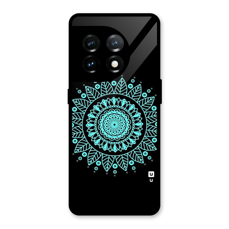 Circles Pattern Art Glass Back Case for OnePlus 11