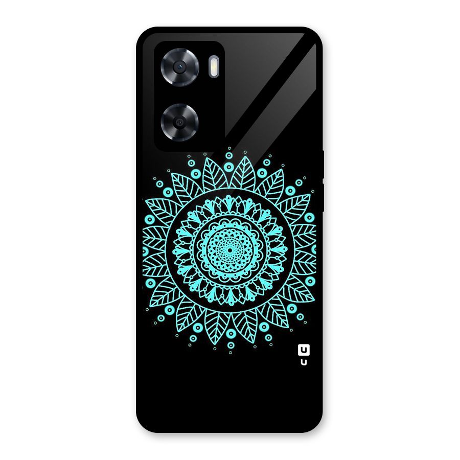 Circles Pattern Art Glass Back Case for Oppo A57 2022