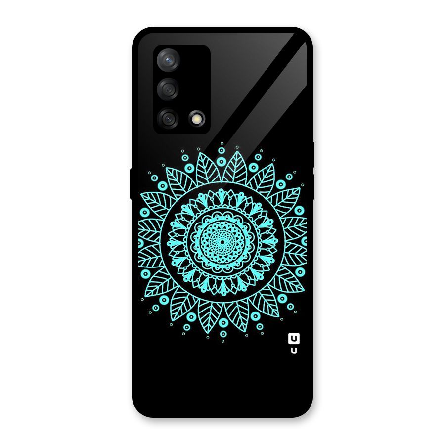 Circles Pattern Art Glass Back Case for Oppo F19