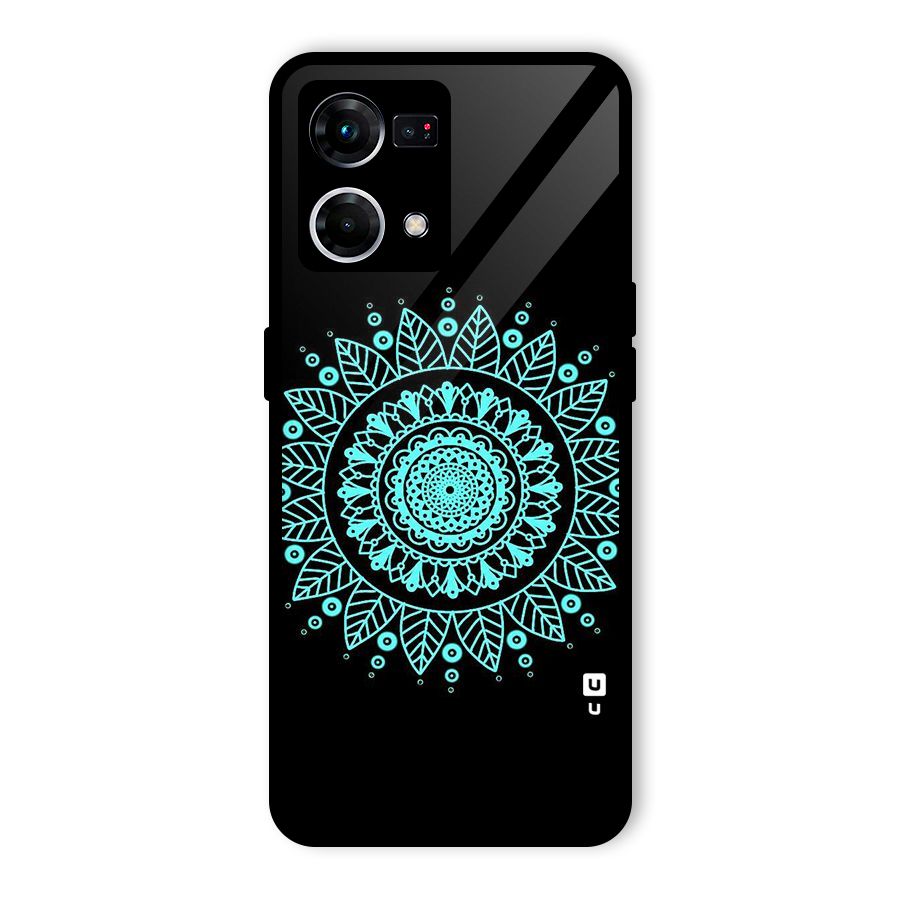 Circles Pattern Art Glass Back Case for Oppo F21 Pro 5G