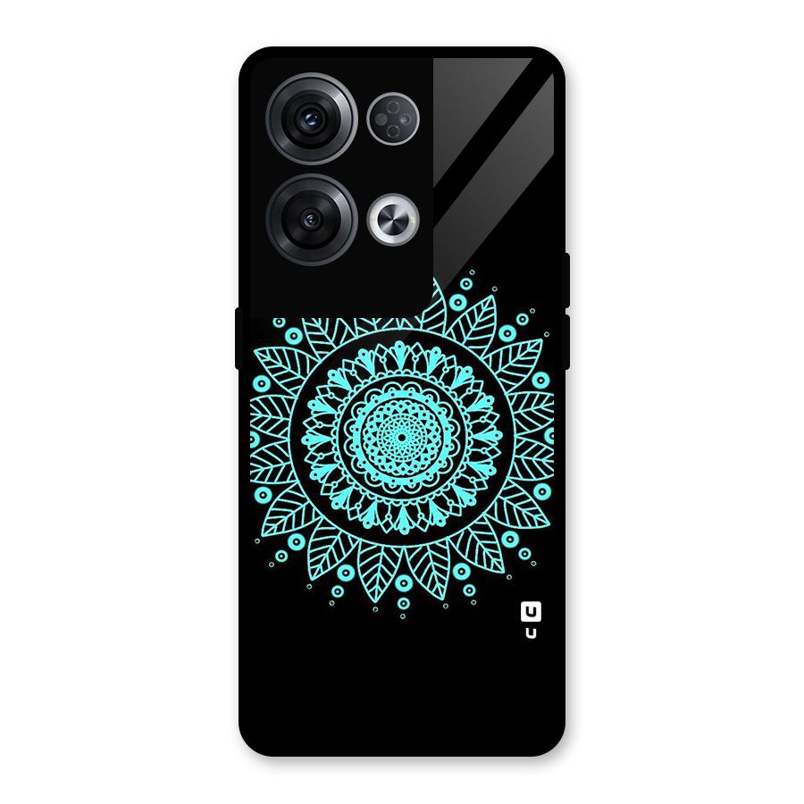 Circles Pattern Art Glass Back Case for Oppo Reno8 Pro 5G