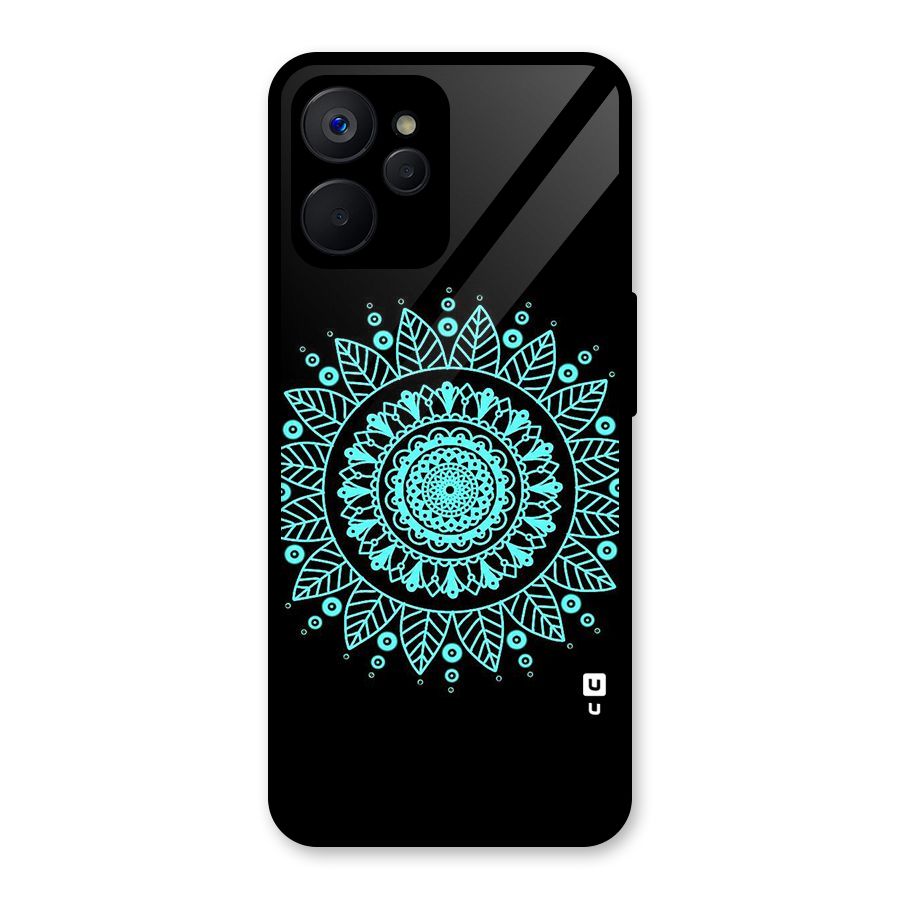 Circles Pattern Art Glass Back Case for Realme 9i 5G