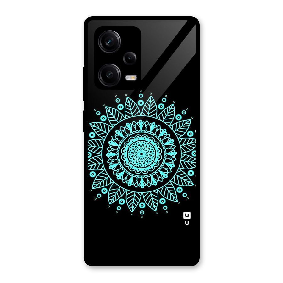 Circles Pattern Art Glass Back Case for Redmi Note 12 Pro