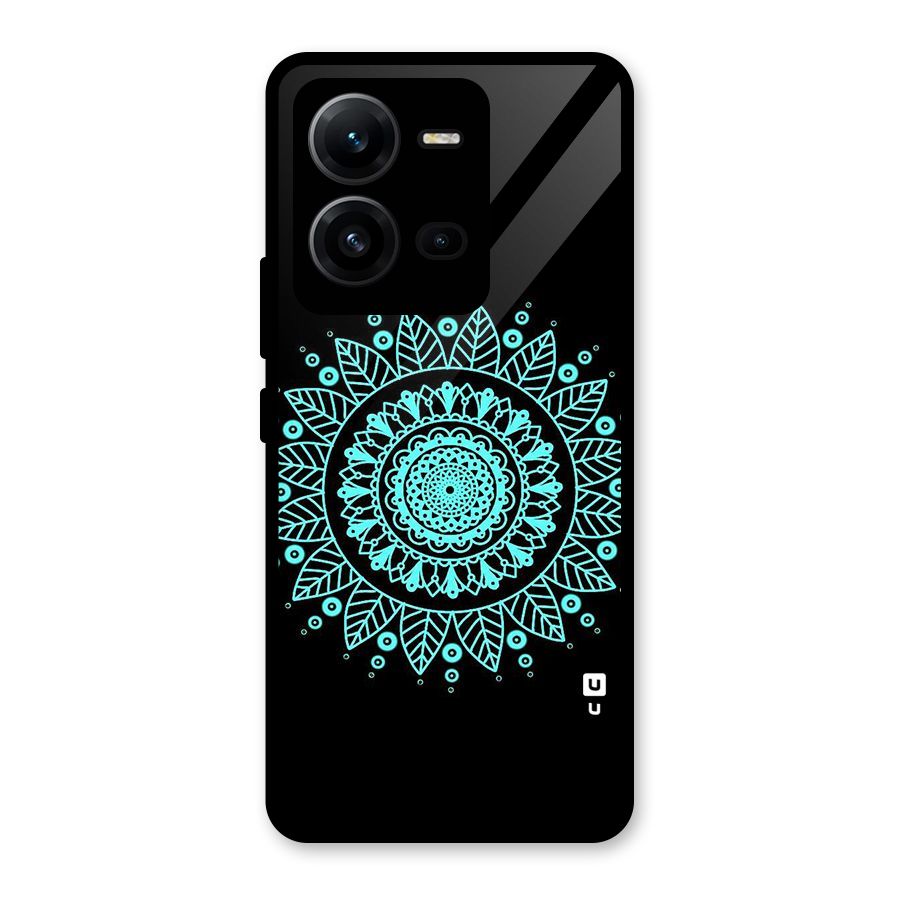 Circles Pattern Art Glass Back Case for Vivo V25