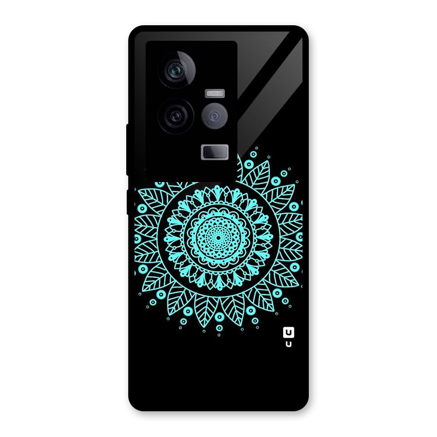 Circles Pattern Art Glass Back Case for Vivo iQOO 11 5G