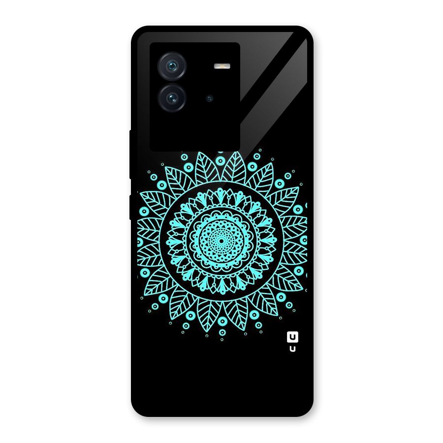 Circles Pattern Art Glass Back Case for Vivo iQOO Neo 6 5G