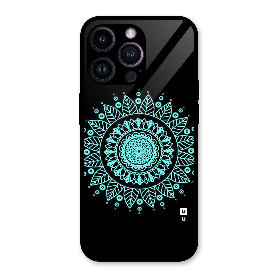 Circles Pattern Art Glass Back Case for iPhone 14 Pro Max