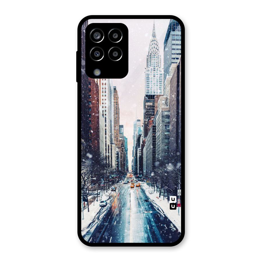 City Snow Glass Back Case for Galaxy M33