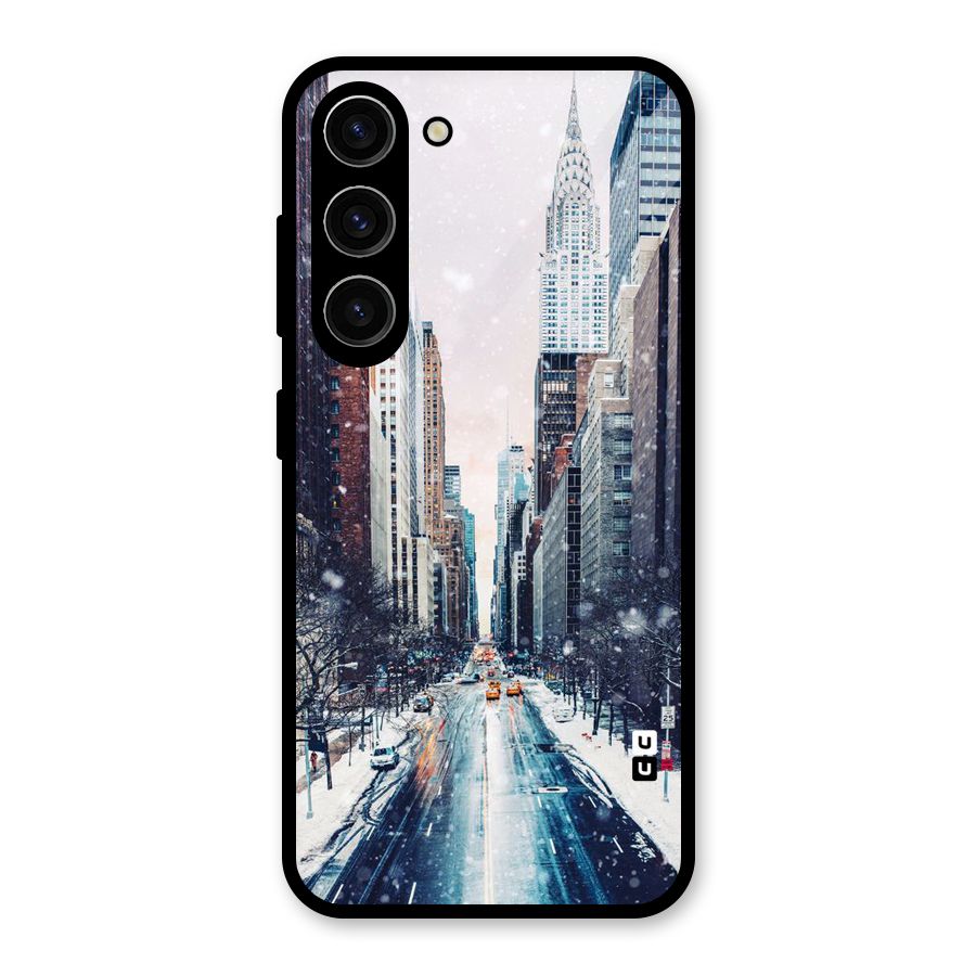 City Snow Glass Back Case for Galaxy S23