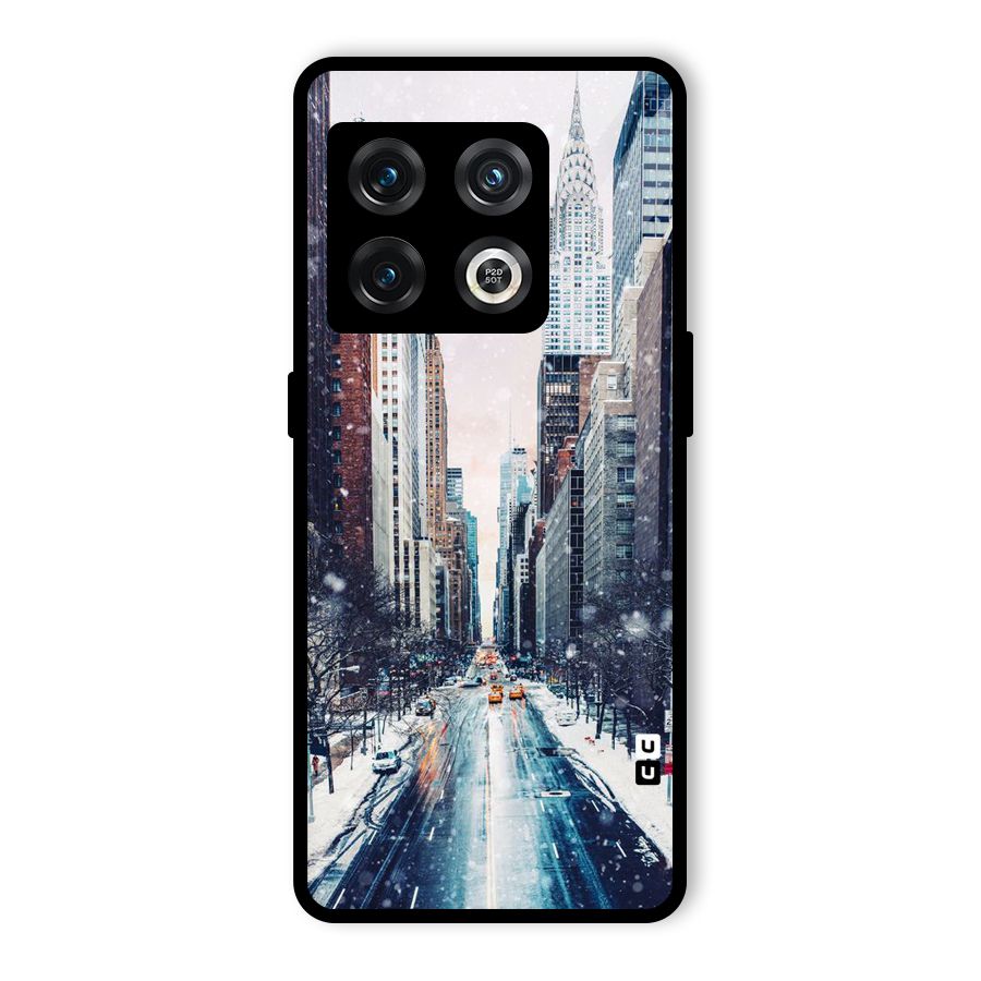 City Snow Glass Back Case for OnePlus 10 Pro 5G