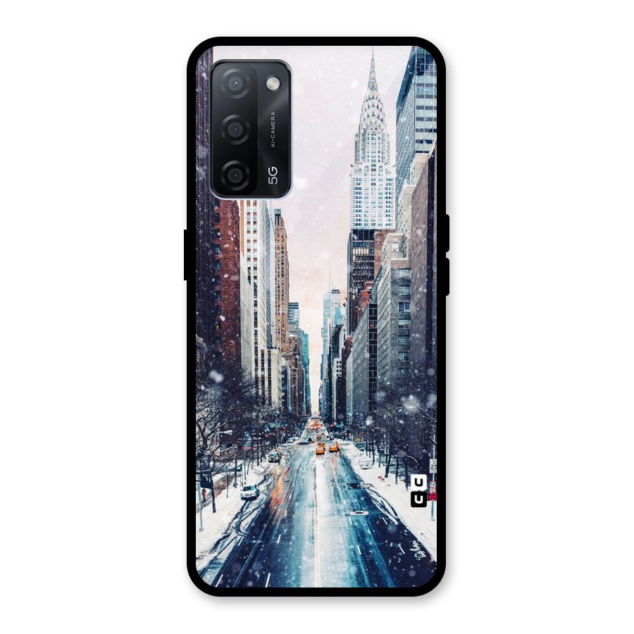 City Snow Glass Back Case for Oppo A53s 5G