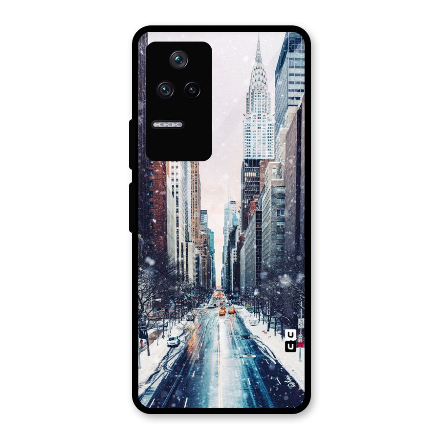 City Snow Glass Back Case for Poco F4 5G