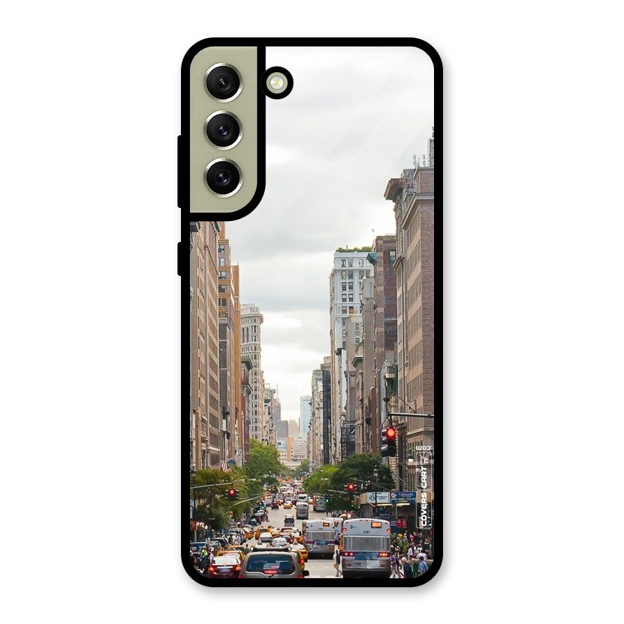 City Street View Glass Back Case for Galaxy S21 FE 5G
