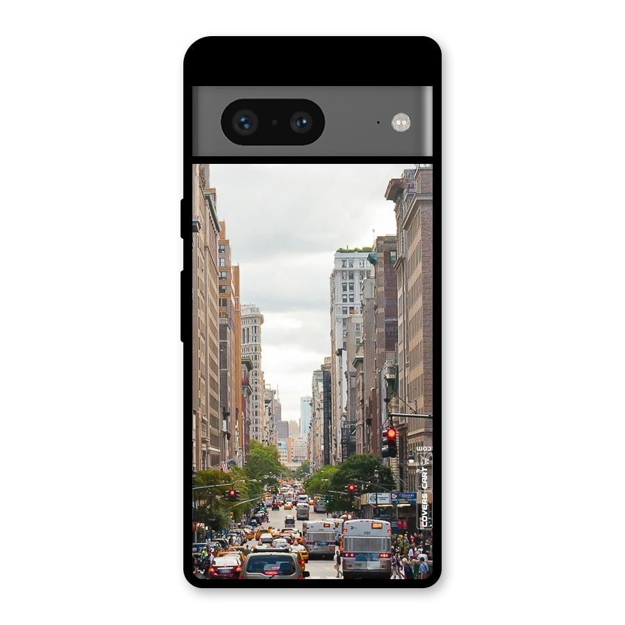 City Street View Glass Back Case for Google Pixel 7