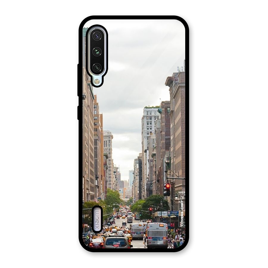 City Street View Glass Back Case for Mi A3