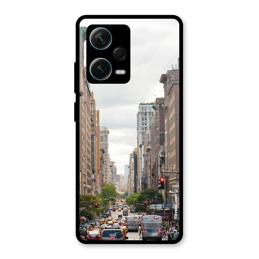 City Street View Glass Back Case for Redmi Note 12 Pro Plus 5G