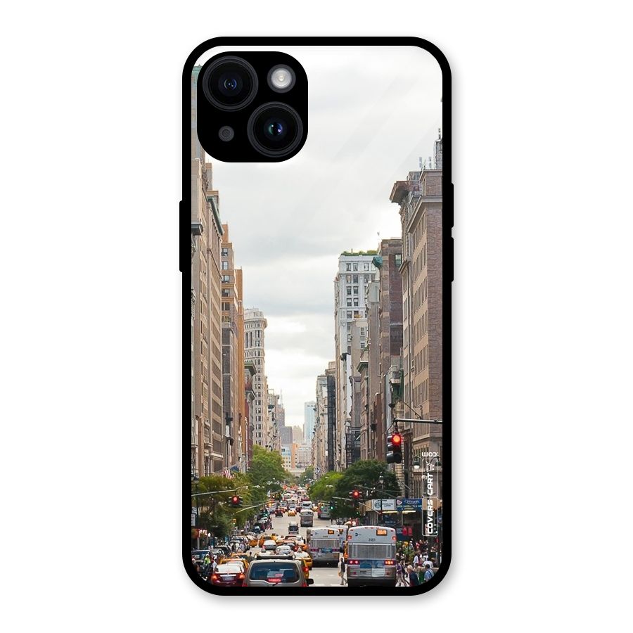 City Street View Glass Back Case for iPhone 14