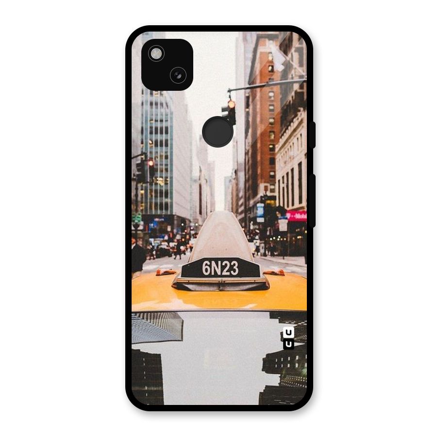 City Taxi Glass Back Case for Google Pixel 4a