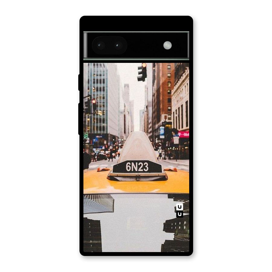 City Taxi Glass Back Case for Google Pixel 6a
