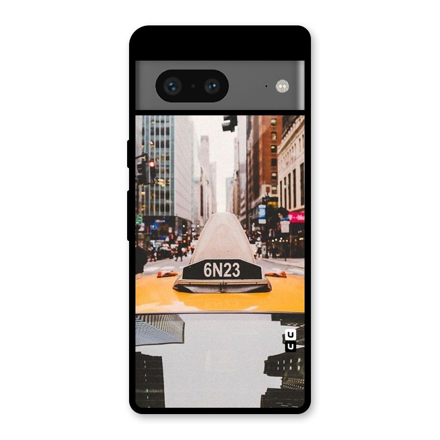 City Taxi Glass Back Case for Google Pixel 7