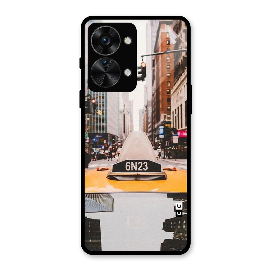 City Taxi Glass Back Case for OnePlus Nord 2T