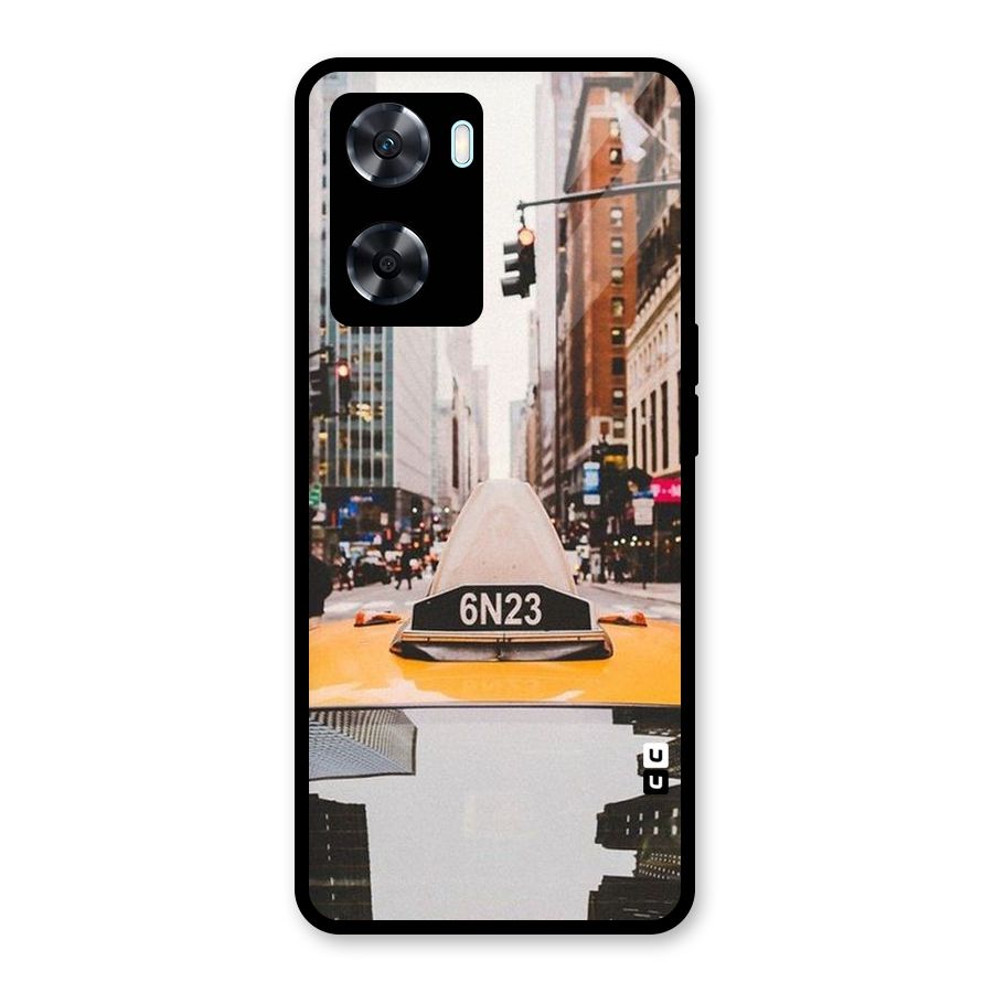 City Taxi Glass Back Case for Oppo A77