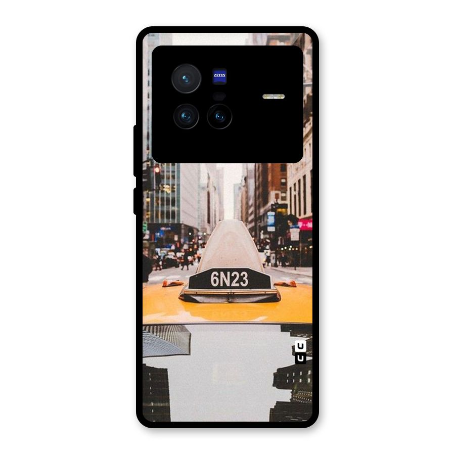 City Taxi Glass Back Case for Vivo X80