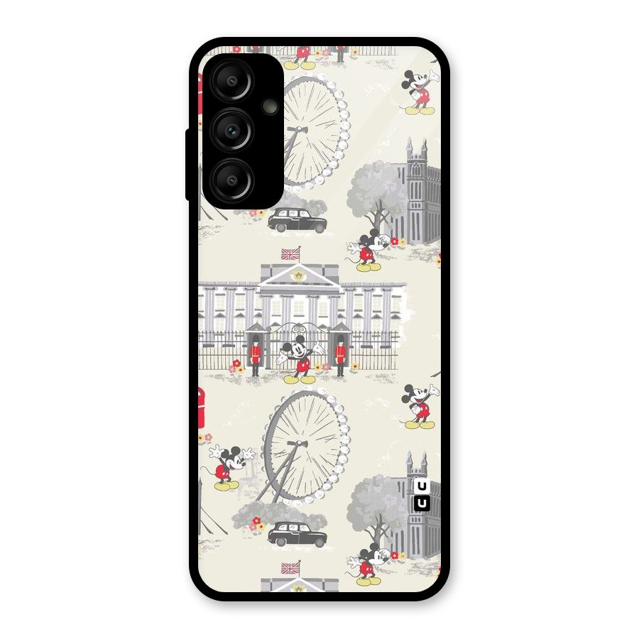 City Tour Pattern Glass Back Case for Galaxy A14 5G