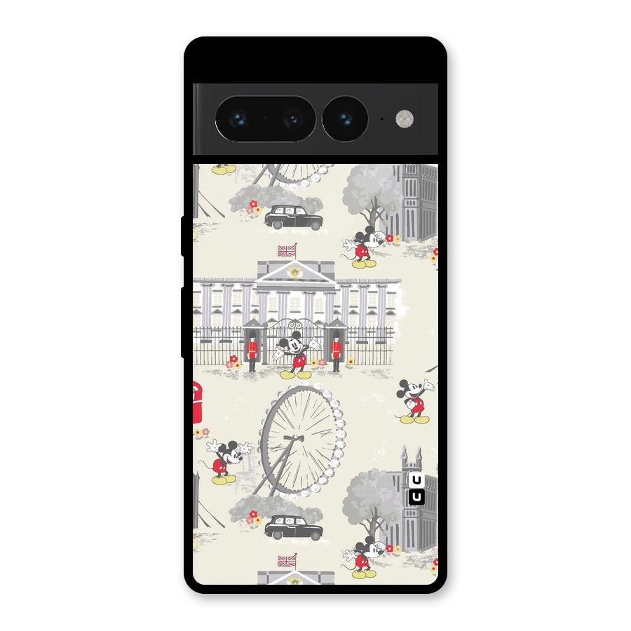 City Tour Pattern Glass Back Case for Google Pixel 7 Pro