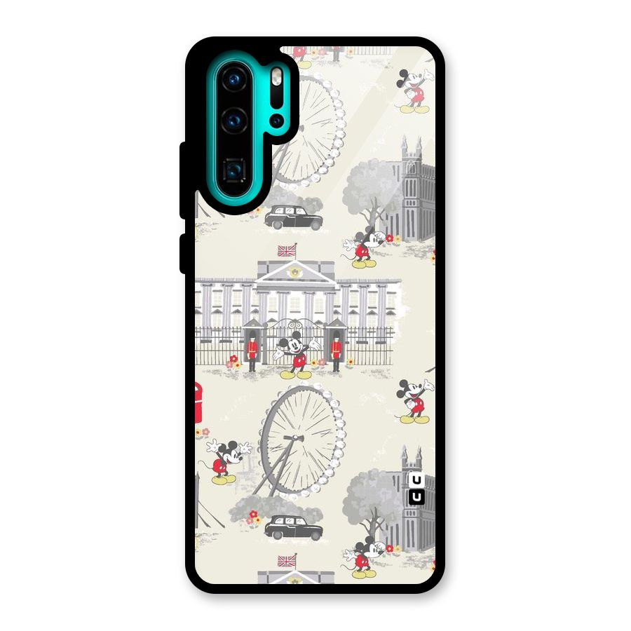 City Tour Pattern Glass Back Case for Huawei P30 Pro