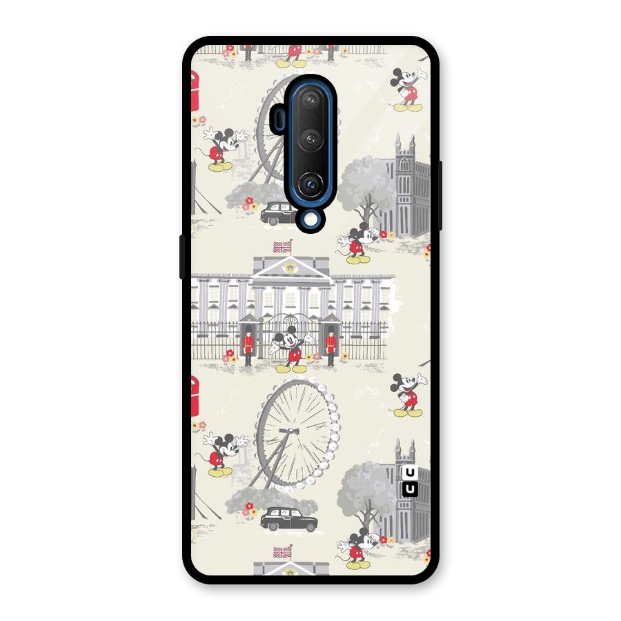 City Tour Pattern Glass Back Case for OnePlus 7T Pro