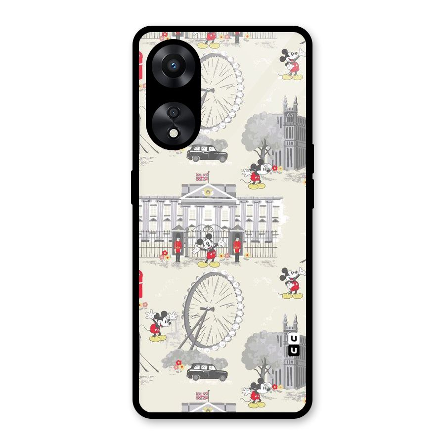 City Tour Pattern Glass Back Case for Oppo A78