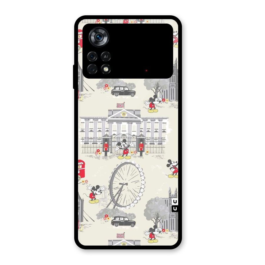 City Tour Pattern Glass Back Case for Poco X4 Pro 5G
