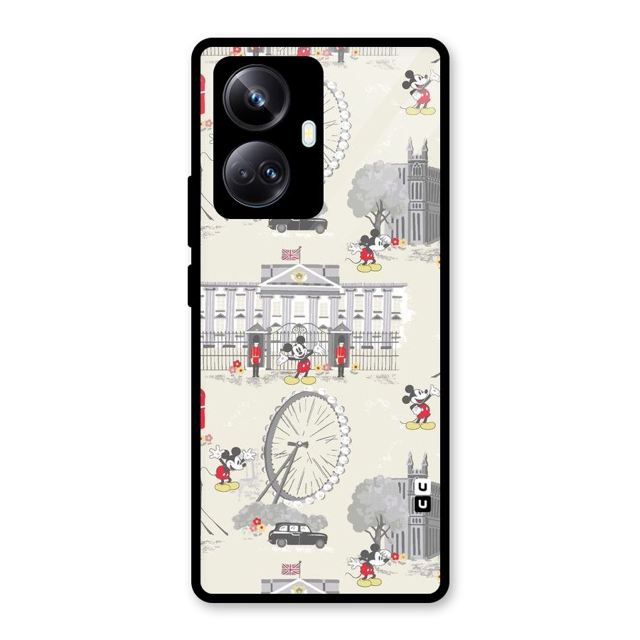 City Tour Pattern Glass Back Case for Realme 10 Pro Plus