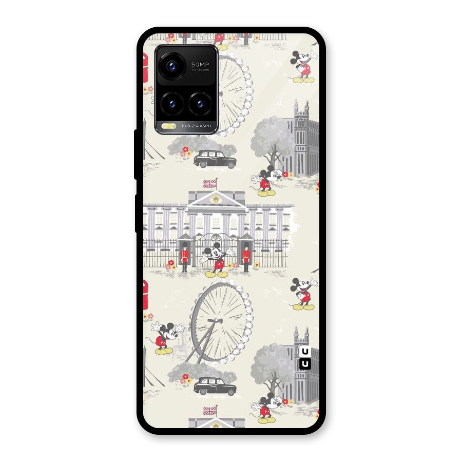 City Tour Pattern Glass Back Case for Vivo Y21T