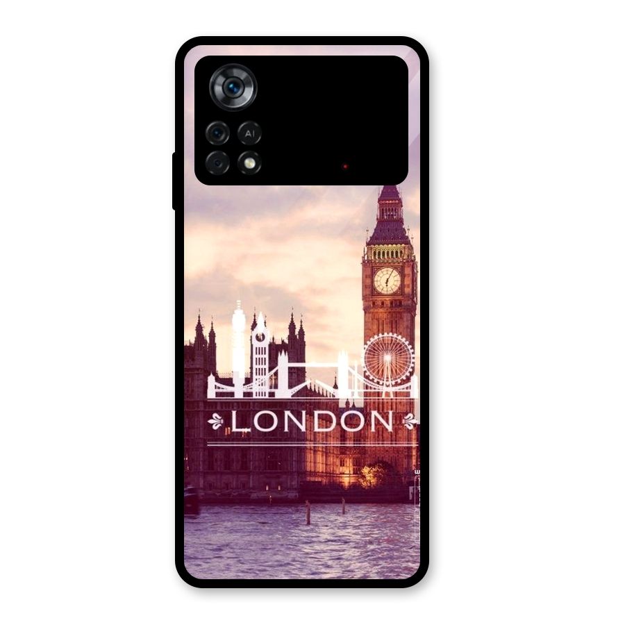 City Tower Glass Back Case for Poco X4 Pro 5G