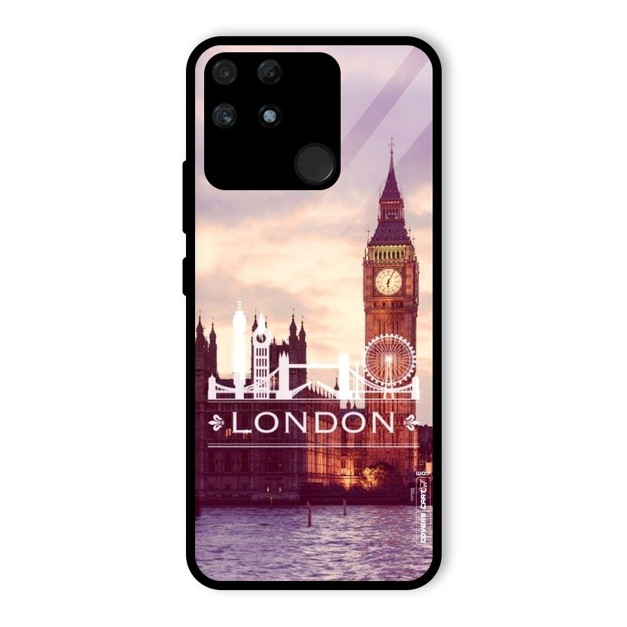 City Tower Glass Back Case for Realme Narzo 50A