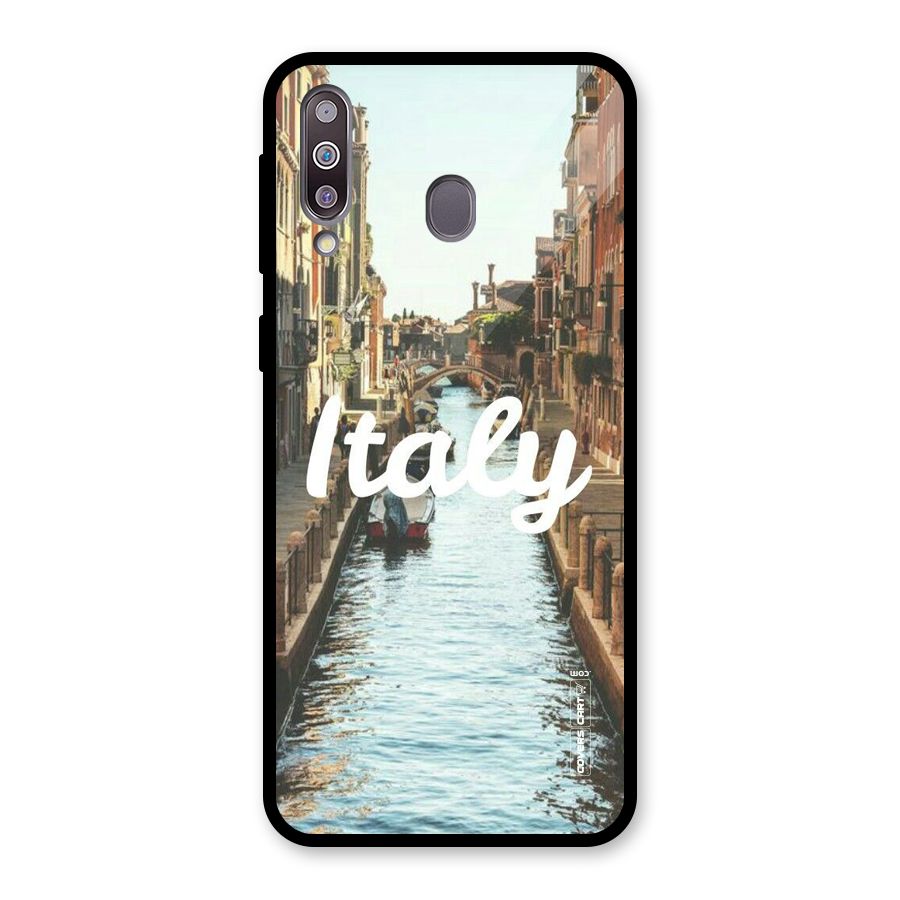City Travel Glass Back Case for Galaxy M30