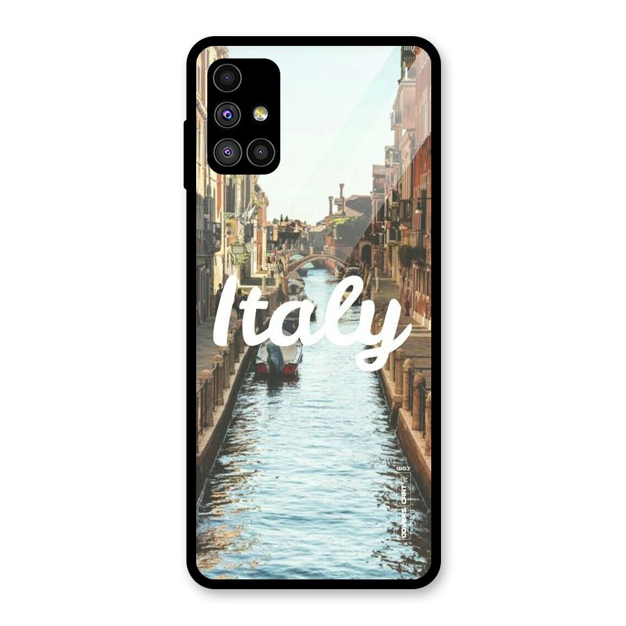 City Travel Glass Back Case for Galaxy M51