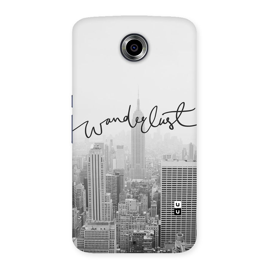 City Wanderlust Monochrome Back Case for Nexsus 6