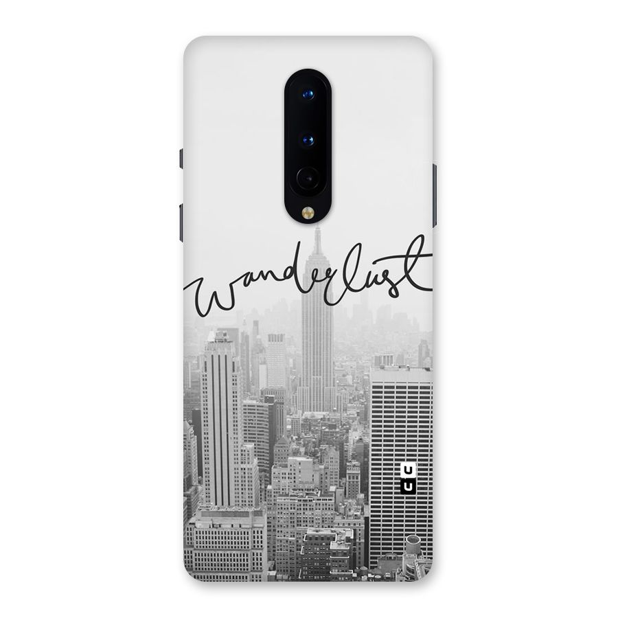 City Wanderlust Monochrome Back Case for OnePlus 8