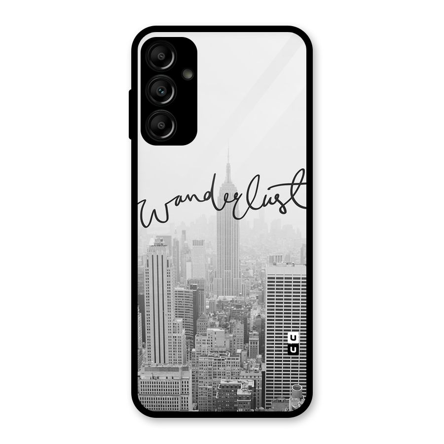 City Wanderlust Monochrome Glass Back Case for Galaxy A14 5G