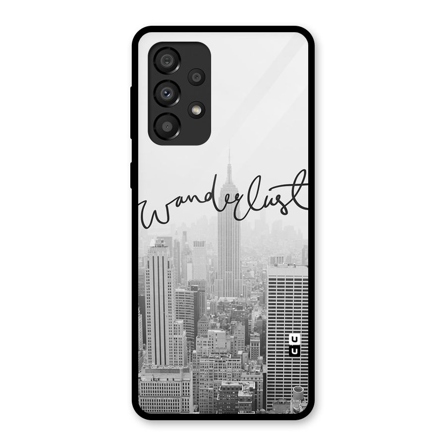 City Wanderlust Monochrome Glass Back Case for Galaxy A33 5G