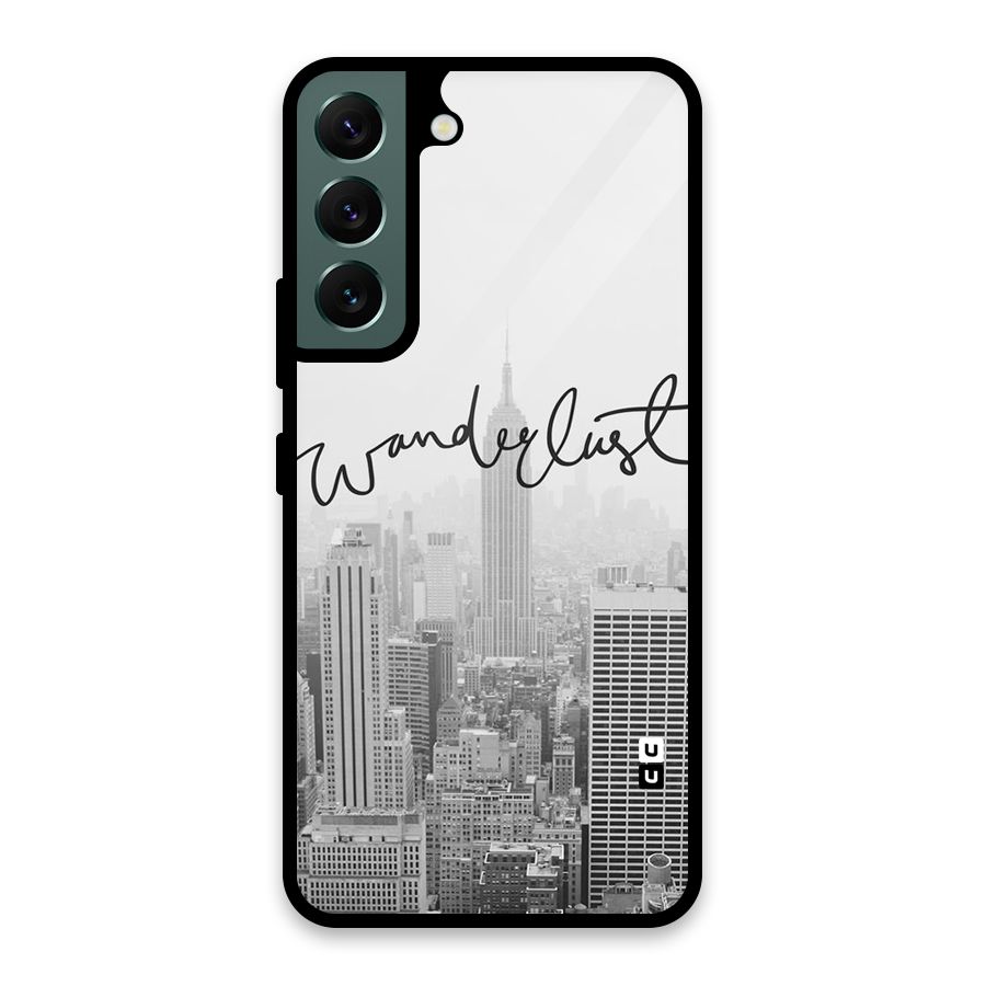 City Wanderlust Monochrome Glass Back Case for Galaxy S22 5G