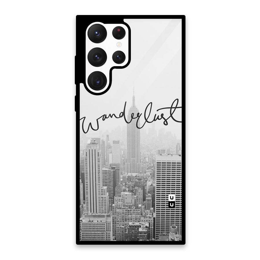 City Wanderlust Monochrome Glass Back Case for Galaxy S22 Ultra 5G