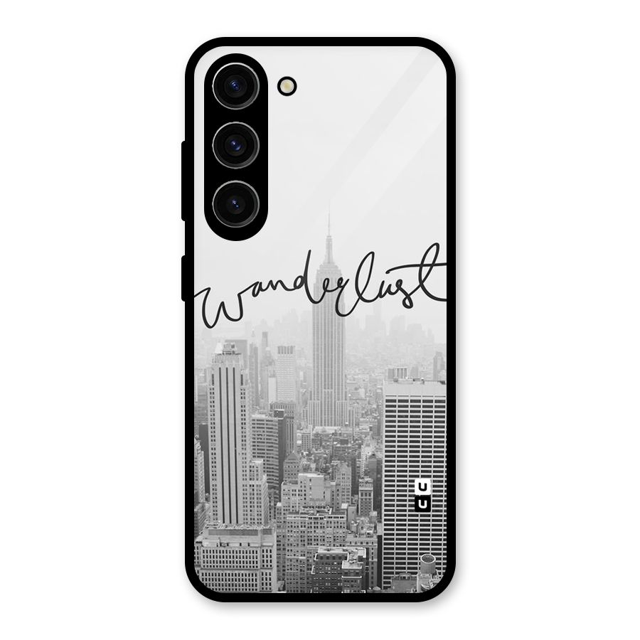 City Wanderlust Monochrome Glass Back Case for Galaxy S23