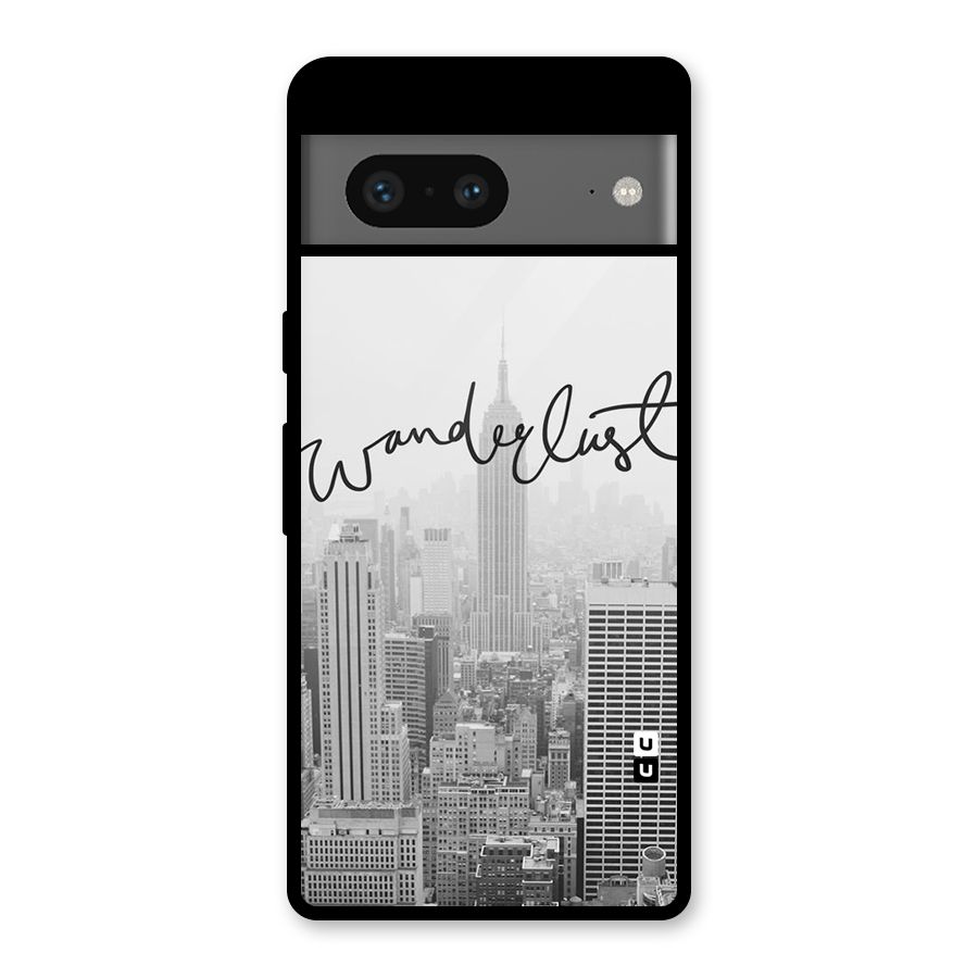 City Wanderlust Monochrome Glass Back Case for Google Pixel 7