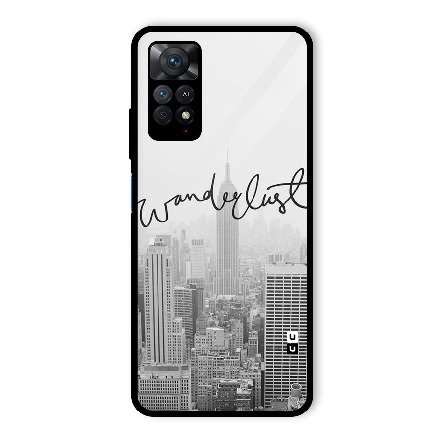 City Wanderlust Monochrome Glass Back Case for Redmi Note 11 Pro